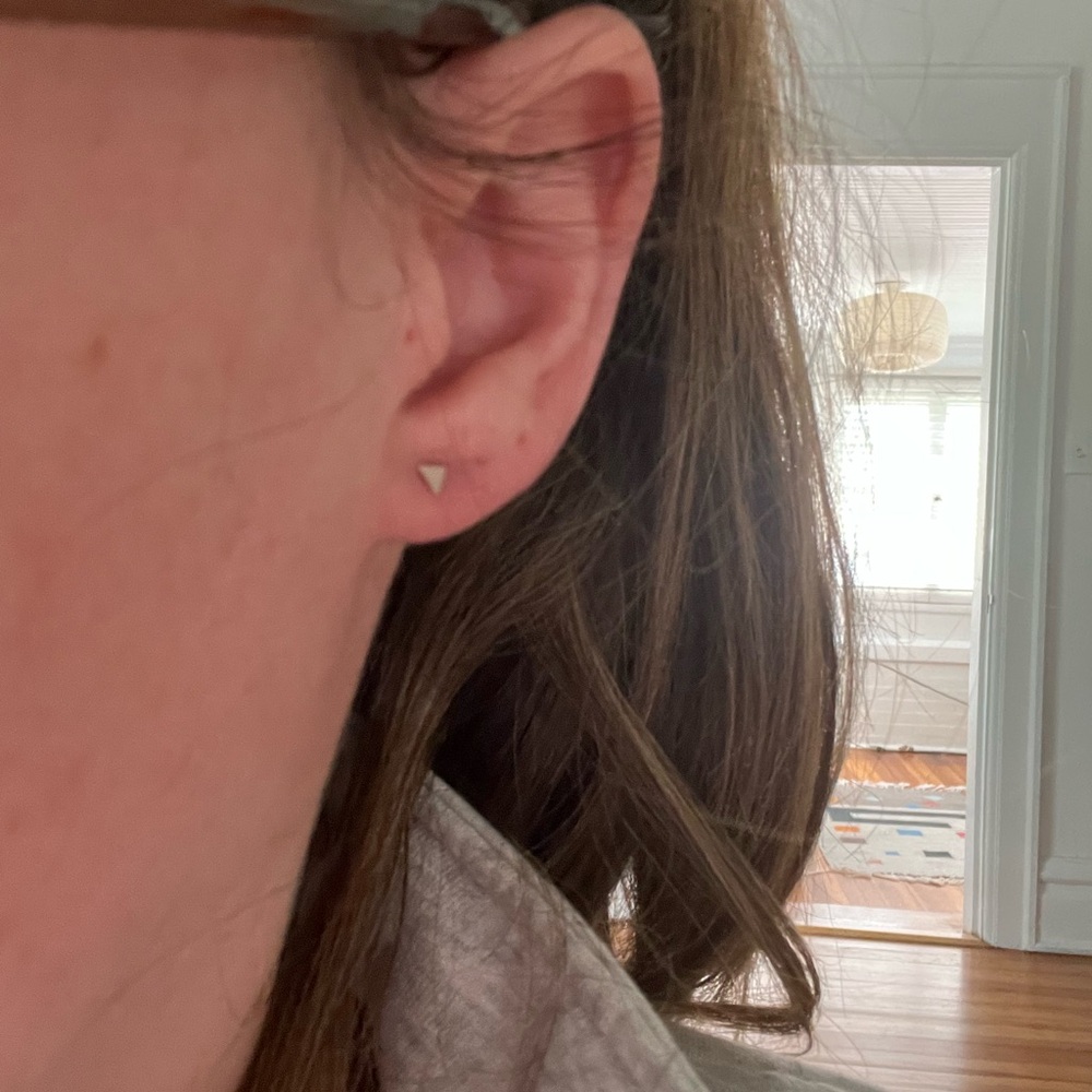 NWOT Single Chic Silver Triangle Stud Earring